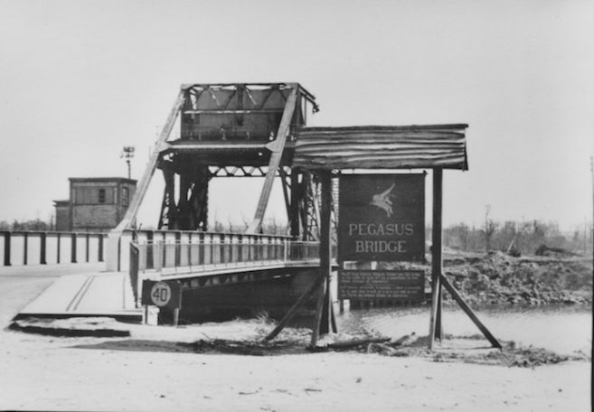 Pegasus Bridge sign ww2